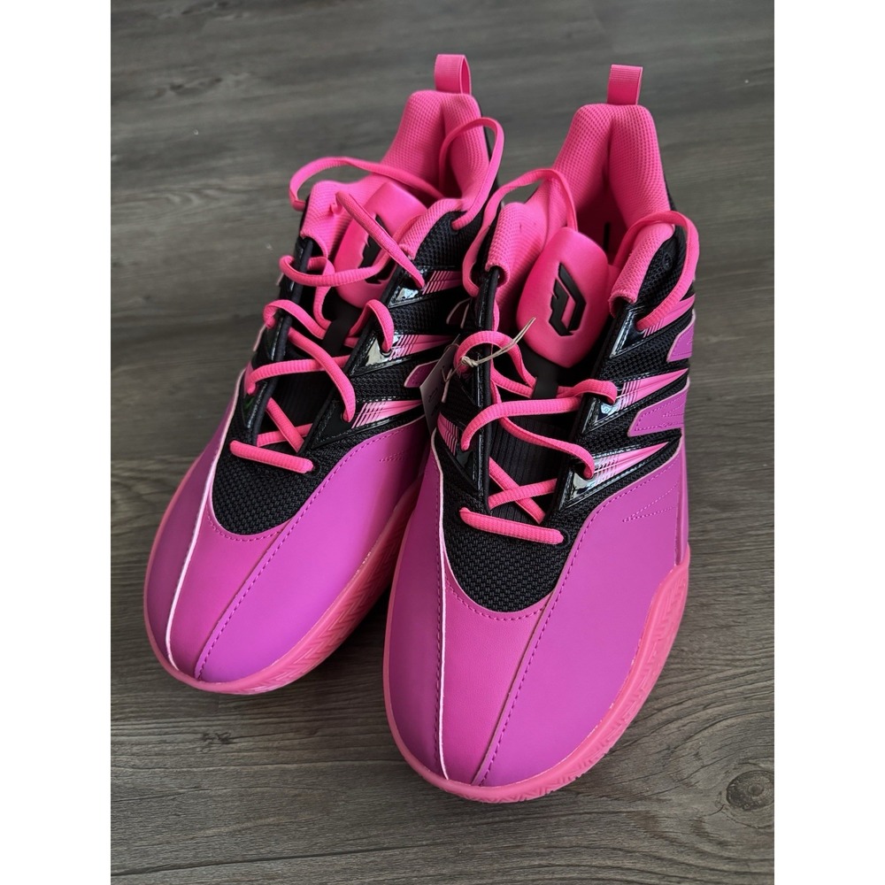 Adidas US 13.5 Men's Pink Black Lifestyle Basketball Dame Certified 3 JI1545 New